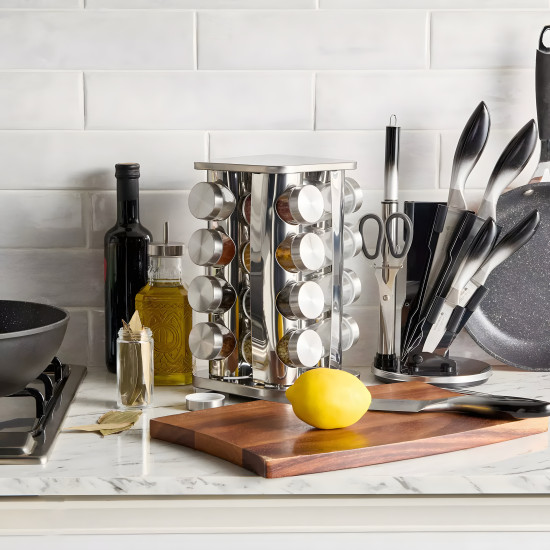 Stainless Steel Spice Jar Set - 16 Pcs